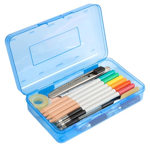 Wkjeneare 1 Packung große Kunststoff-Bleistiftbox 5 Wkjeneare 1 Packung große Kunststoff-Bleistiftbox 5 von Wkjeneare