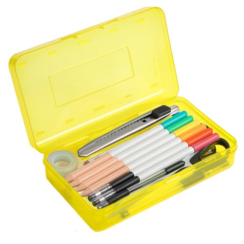 Wkjeneare 1 Packung große Kunststoff-Bleistiftbox 6 Wkjeneare 1 Packung große Kunststoff-Bleistiftbox 6 von Wkjeneare