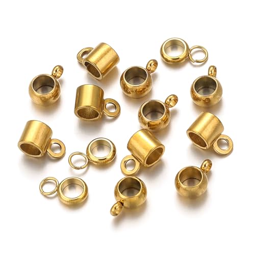 20pcs Edelstahl Gold/Stahl Runde Anschlüsse Runde Charmeanschlüsse Für Schmuckfeteden Und Bastelmittel 20pcs Edelstahl Gold/Stahl Runde Anschlüsse Runde Charmeanschlüsse Für Schmuckfeteden Und Bastelmittel von Wkldjf