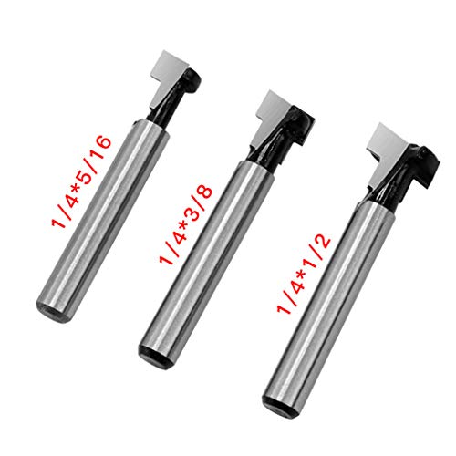 3 x 6 mm Schaft für T-Nut-Fräser-Bit-Set für Schlüsselloch-Bits, Schlüsselloch, Holzbearbeitung, Schlitzfräser, Werkzeug 3 x 6 mm Schaft für T-Nut-Fräser-Bit-Set für Schlüsselloch-Bits, Schlüsselloch, Holzbearbeitung, Schlitzfräser, Werkzeug von Wkldjf