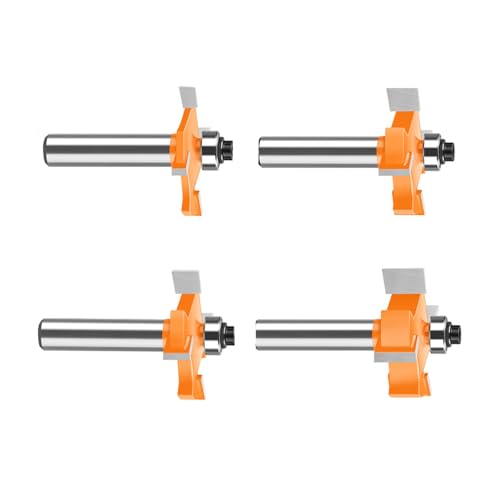 Funktionales Holzbearbeitungswerkzeug 4 Router Bit Mit 8mm Schaft Schankrillenkuhe Zum Schneiden Von Rillen Und Dadoes von Wkldjf
