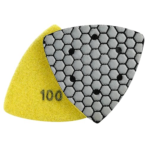 Hochleistungs-Stein-Trocken-Polierpads, quadratisch, Trockenschleifpad, einfach zu verwenden, für glatte Oberflächen auf verschiedenen Oberflächen von Wkldjf