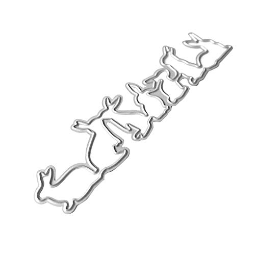 Kaninchen Metall Schneidstirme Stencil Scrapbooking Album Stempel Papierkarte Prägedekoration von Wkldjf