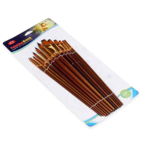 Malerpinsel, 12-teiliges Set, professionelle Malpinsel, runde spitze Spitze, Nylonhaar, Künstler, Acrylpinsel für Acrylfarbe Malerpinsel, 12-teiliges Set, professionelle Malpinsel, runde spitze Spitze, Nylonhaar, Künstler, Acrylpinsel für Acrylfarbe von Wkldjf