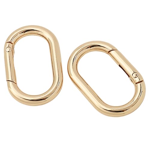 Multifunktionale ovale Ringe, Schnallen, Metallfeder-Schlüsselanhänger, ovale Ringe, Druckknöpfe, Schnallenklammern für Geldbörsen, Schlüsselanhänger, 2 Stück Multifunktionale ovale Ringe, Schnallen, Metallfeder-Schlüsselanhänger, ovale Ringe, Druckknöpfe, Schnallenklammern für Geldbörsen, Schlüsselanhänger, 2 Stück von Wkldjf