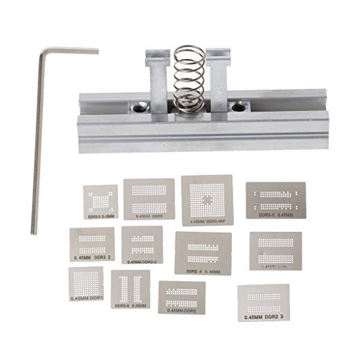 Schablonen-Vorlage direkt erhitzen, BGA Reballing Halter Jig für DDR1, DDR2, DDR3, DDR5, 13 Stück Schablonen-Vorlage direkt erhitzen, BGA Reballing Halter Jig für DDR1, DDR2, DDR3, DDR5, 13 Stück von Wkldjf