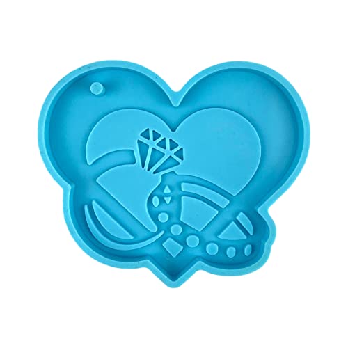 Valentinstag-Schlüsselanhänger, Epoxidharz, Herz-Schlüsselanhänger, Anhänger, Silikon-Schmuckguss-Werkzeuge Valentinstag-Schlüsselanhänger, Epoxidharz, Herz-Schlüsselanhänger, Anhänger, Silikon-Schmuckguss-Werkzeuge von Wkldjf