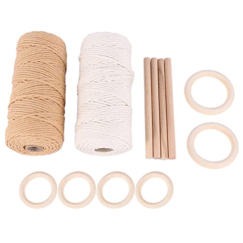 Wlauqueta Makramee DIY Kit 218 Yards 3Mm NatüRliche Makramee Seil Baumwoll Schnur, DIY KleiderbüGel Herstellung Wlauqueta Makramee DIY Kit 218 Yards 3Mm NatüRliche Makramee Seil Baumwoll Schnur, DIY KleiderbüGel Herstellung von Wlauqueta