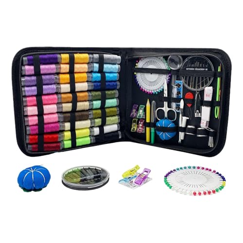 Wlikmjg Familien-Nähtasche – komplettes Reise-Set mit Nadeln, Fäden und Etui | tragbares Stickset für Anfänger mit manuellen Nähwerkzeugen für die Familie Wlikmjg Familien-Nähtasche – komplettes Reise-Set mit Nadeln, Fäden und Etui | tragbares Stickset für Anfänger mit manuellen Nähwerkzeugen für die Familie von Wlikmjg