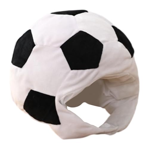 Wlikmjg Fußball-Kostüm, Fußballhut aus Plüsch – Foto-Requisiten, Fußballhut, warm, Sport-Kopfbedeckung, Plüsch, Kopfbedeckung, Cosplay-Kopfbedeckung, Zubehör Wlikmjg Fußball-Kostüm, Fußballhut aus Plüsch – Foto-Requisiten, Fußballhut, warm, Sport-Kopfbedeckung, Plüsch, Kopfbedeckung, Cosplay-Kopfbedeckung, Zubehör von Wlikmjg