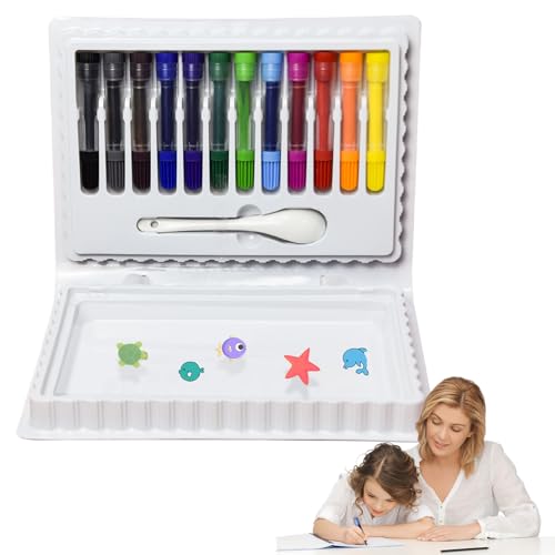 Wlikmjg Malstifte Für Kinder | Wasser Schwebende Kunst Malstifte - Abwaschbare Marker 12 Farben Für Schule Zuhause Vorschule Anfänger Wlikmjg Malstifte Für Kinder | Wasser Schwebende Kunst Malstifte - Abwaschbare Marker 12 Farben Für Schule Zuhause Vorschule Anfänger von Wlikmjg