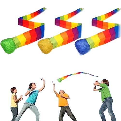 Wlikmjg Regenbogen Spielbälle | 3er Set Regenbogenschwanz-Sportbälle - Bunte Spielzeugbälle Für Draußen & Drinnen, Wurfspiel Für Kinder Und Erwachsene – Park, Schule Wlikmjg Regenbogen Spielbälle | 3er Set Regenbogenschwanz-Sportbälle - Bunte Spielzeugbälle Für Draußen & Drinnen, Wurfspiel Für Kinder Und Erwachsene – Park, Schule von Wlikmjg