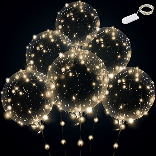 Leuchtende LED-Ballons, 12 Sets mit LED-Lichterkette mit 15 Stück 61 cm großen transparenten Luftballons für Helium-Tank, erstaunliche Party-Dekoration (warmweiß, 12 Sets mit Batterie) Leuchtende LED-Ballons, 12 Sets mit LED-Lichterkette mit 15 Stück 61 cm großen transparenten Luftballons für Helium-Tank, erstaunliche Party-Dekoration (warmweiß, 12 Sets mit Batterie) von Wliwwo
