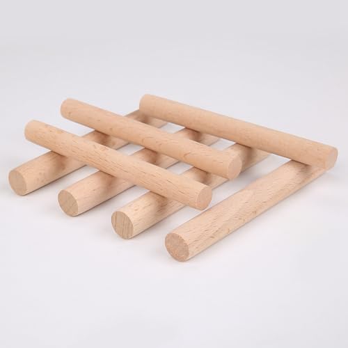 10 Stück 10 cm 15 cm 20 cm ohne Loch lange gerade Naturholzstäbe für DIY Handwerk Holzhandwerk Schmuckherstellung Zubehör (1 x 10 cm-10 Stück) von Wllpgolsil
