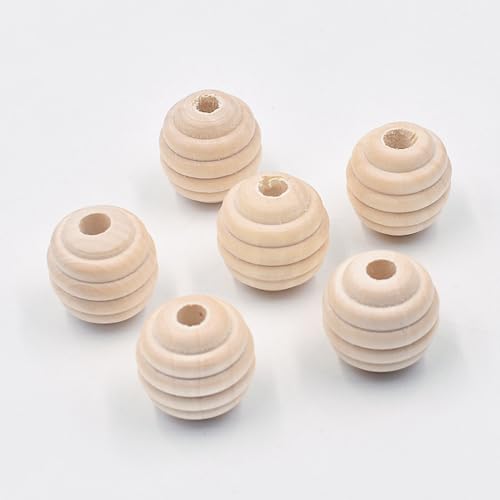20 Stück runde runde runde Holzperlen für Bastelarbeiten, Holzarbeiten, Schmuckherstellung, Zubehör (20 mm - 20 Stück) von Wllpgolsil