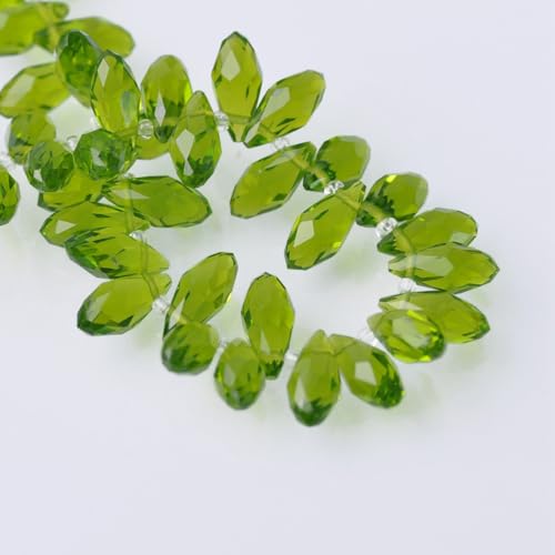 Glasperlen in Tropfenform, facettiert, 6 x 12 mm, lose Perlen für Schmuckherstellung, DIY, Dekoration, 60 Stück Glasperlen in Tropfenform, facettiert, 6 x 12 mm, lose Perlen für Schmuckherstellung, DIY, Dekoration, 60 Stück von Wllpgolsil