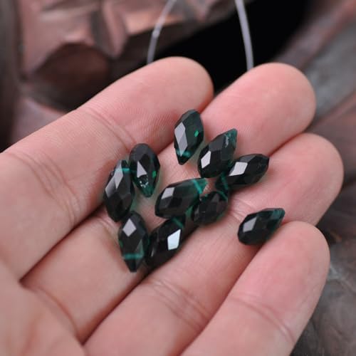Glasperlen in Tropfenform, facettiert, 6 x 12 mm, lose Perlen für Schmuckherstellung, DIY, Dekoration, 60 Stück Glasperlen in Tropfenform, facettiert, 6 x 12 mm, lose Perlen für Schmuckherstellung, DIY, Dekoration, 60 Stück von Wllpgolsil