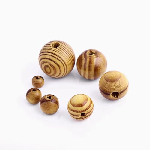 Natürliche gestreifte Holzperlen für Bastelarbeiten, Holzarbeiten, Schmuckherstellung, rund, 6 mm, 8 mm, 10 mm, 12 mm, 14 mm, 16 mm, 18 mm, 20 mm, 25 mm, 10 Stück Natürliche gestreifte Holzperlen für Bastelarbeiten, Holzarbeiten, Schmuckherstellung, rund, 6 mm, 8 mm, 10 mm, 12 mm, 14 mm, 16 mm, 18 mm, 20 mm, 25 mm, 10 Stück von Wllpgolsil