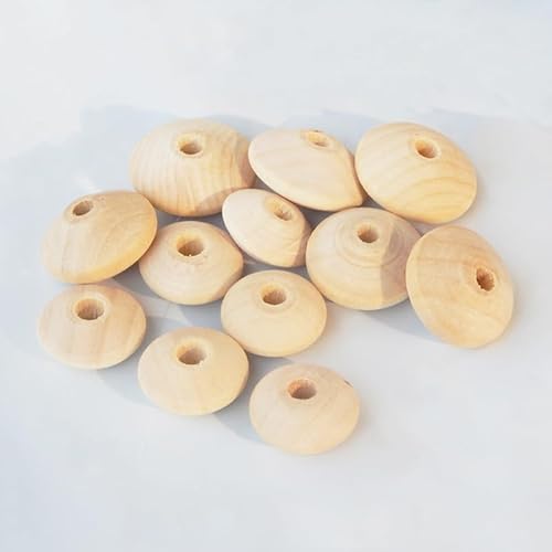 Rondelle-Form, 5 x 8 mm, 9 x 19 mm, 22 x 12 mm, Naturholz, lose Handarbeitsperlen für Heimwerker, Handwerk, Holzhandwerk, Schmuckherstellung, Zubehör (5 x 8 mm, 60 Stück) von Wllpgolsil