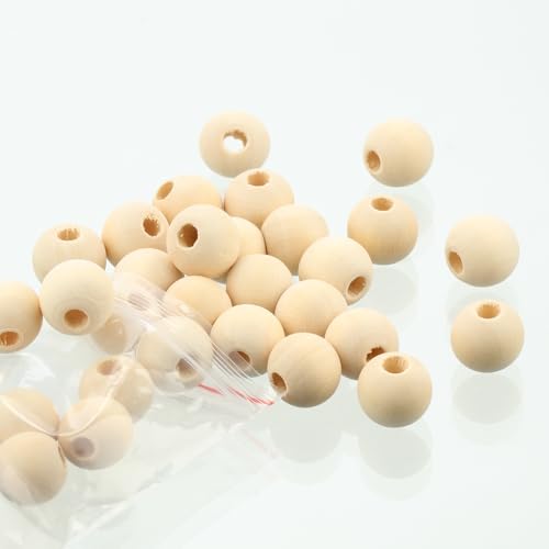 Runde Naturholzperlen mit großem Loch, 8 mm, 10 mm, 12 mm, 15 mm, 20 mm, 25 mm, 30 mm, 35 mm, 40 mm, 50 mm, umweltfreundliche Perlen für Bastelarbeiten, Holzarbeiten, Schmuckherstellung, Zubehör (15 Runde Naturholzperlen mit großem Loch, 8 mm, 10 mm, 12 mm, 15 mm, 20 mm, 25 mm, 30 mm, 35 mm, 40 mm, 50 mm, umweltfreundliche Perlen für Bastelarbeiten, Holzarbeiten, Schmuckherstellung, Zubehör (15 von Wllpgolsil