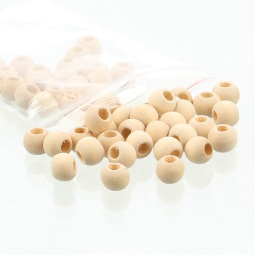 Runde Naturholzperlen mit großem Loch, 8 mm, 10 mm, 12 mm, 15 mm, 20 mm, 25 mm, 30 mm, 35 mm, 40 mm, 50 mm, umweltfreundliche Perlen für Bastelarbeiten, Holzarbeiten, Schmuckherstellung, Zubehör (8 mm Runde Naturholzperlen mit großem Loch, 8 mm, 10 mm, 12 mm, 15 mm, 20 mm, 25 mm, 30 mm, 35 mm, 40 mm, 50 mm, umweltfreundliche Perlen für Bastelarbeiten, Holzarbeiten, Schmuckherstellung, Zubehör (8 mm von Wllpgolsil