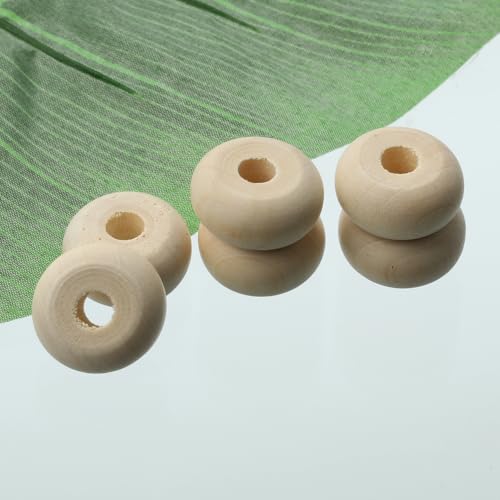 Runde Perlen in Rondelle-Form, 14 x 9 mm, 20 x 12 mm, 23 x 12 mm, 30 x 20 mm, Naturholz, lose Handarbeitsperlen für Bastelarbeiten, Schmuckherstellung, Zubehör (20 x 12 mm-20 Stück) von Wllpgolsil