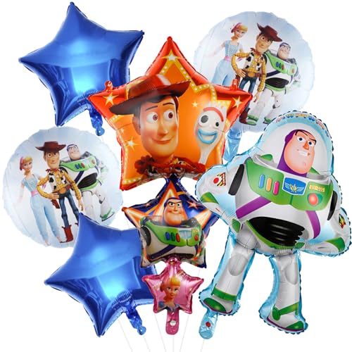 Toy Storry Luftballon, Toy Stoory Folienballon, Story Aluminium Luftballons, WlsqDE Story Geburtstag Deko, Anime Luftballon Set, Party Dekoration, für Kindergeburtstag, Themenpartys, Junge Mädchen von WlsqDE