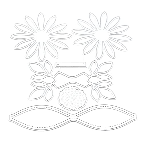 Sonnenblumen-Metall-Stanzschablonen, 3D-Sonnenblumen-Schleifen, Stanzformen, Blumenblätter, Form für Kartenprägung, Scrapbooking, D-Schablone von Wmool