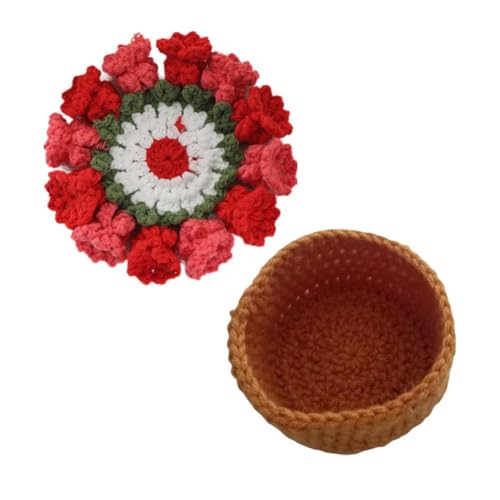 Wmool Häkelblumen-Untersetzer, handgefertigt, Vintage-Stil, gehäkelter Blumenstrauß, Lilien-Strick, C-Blumenstrauß, Blumental Wmool Häkelblumen-Untersetzer, handgefertigt, Vintage-Stil, gehäkelter Blumenstrauß, Lilien-Strick, C-Blumenstrauß, Blumental von Wmool