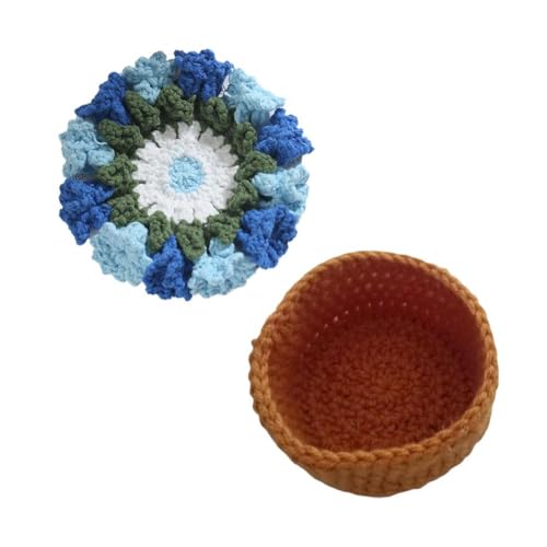 Wmool Häkelblumen-Untersetzer, handgefertigt, Vintage-Stil, gehäkelter Blumenstrauß, Lilienblumenstrauß, C-Stricktal Wmool Häkelblumen-Untersetzer, handgefertigt, Vintage-Stil, gehäkelter Blumenstrauß, Lilienblumenstrauß, C-Stricktal von Wmool