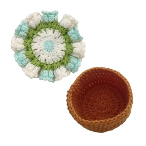 Wmool Häkelblumen-Untersetzer, handgefertigt, Vintage-Stil, gehäkelter Blumenstrauß, Lilienstrauß, C-Tal, gestrickte Blume Wmool Häkelblumen-Untersetzer, handgefertigt, Vintage-Stil, gehäkelter Blumenstrauß, Lilienstrauß, C-Tal, gestrickte Blume von Wmool