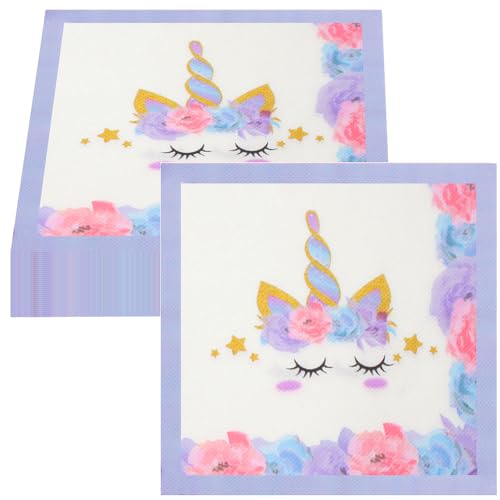 Wnddle 40 Stück Servietten einhorn, Einhorn Servietten, einhorn servietten kindergeburtstag, Servietten Happy Birthday party dekorationen, Perfekt für Kindergeburtstage, Partys, Kommunion und Feiern Wnddle 40 Stück Servietten einhorn, Einhorn Servietten, einhorn servietten kindergeburtstag, Servietten Happy Birthday party dekorationen, Perfekt für Kindergeburtstage, Partys, Kommunion und Feiern von Wnddle