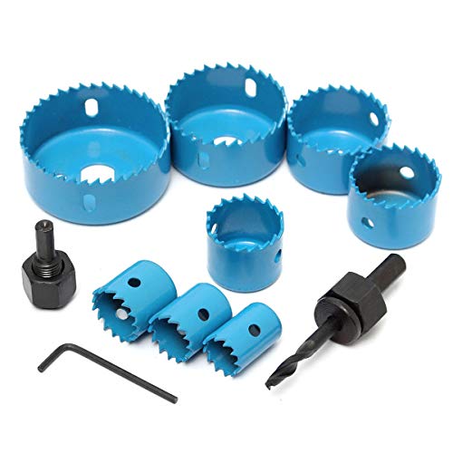 8-teiliges blaues Lochsägenschneider-Set mit Sechskantschlüssel, Holzlegierung, Eisenschneider für Holzbearbeitung 8-teiliges blaues Lochsägenschneider-Set mit Sechskantschlüssel, Holzlegierung, Eisenschneider für Holzbearbeitung von WnewTools