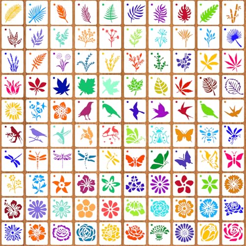 4 Stück Groß Mandala Schablonen, Mandala Wand Schablonen, Schablonen Zeichnen Set, für Scrapbooking Zeichnung Verfolgung DIY Möbel Boden Dekor Wände Fliesen Holz Stein Scrapbook (Klein Weiß) von WnlahuWA