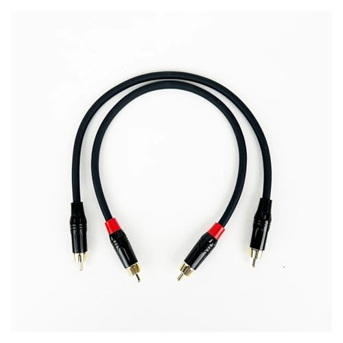 Wnmzxc 2RCA M/M Stereo-Audiokabel Kupferkern 2RCA Stecker auf 2RCA Stecker(Gun Grey,2.98m) von Wnmzxc