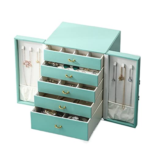 Wnota Schmuckkästchen Große Schmuckschatulle Leder Schmuck Organizer Display Aufbewahrungskoffer mit 5 Schubladen Mädchen Schmuck Fall for Ohrringe Ringe Geschenk Schmuckkästchen Reise (Color : A) Wnota Schmuckkästchen Große Schmuckschatulle Leder Schmuck Organizer Display Aufbewahrungskoffer mit 5 Schubladen Mädchen Schmuck Fall for Ohrringe Ringe Geschenk Schmuckkästchen Reise (Color : A) von Wnota