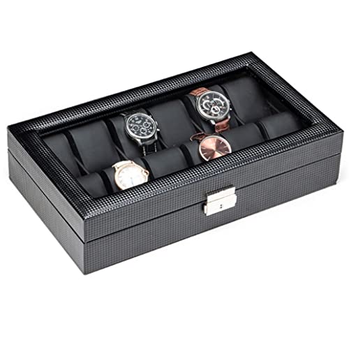 Wnota Uhrenbox Uhrenbox Aus Leder Mit 12 Fächern, Schmuckschatulle, Aufbewahrung, Vitrine, Organizer, Anzug, Uhr-Organizer Uhrenschachtel Wnota Uhrenbox Uhrenbox Aus Leder Mit 12 Fächern, Schmuckschatulle, Aufbewahrung, Vitrine, Organizer, Anzug, Uhr-Organizer Uhrenschachtel von Wnota