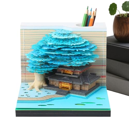 Woalopted 3D Kalender 2026 | Abreißkalender | Mit Beleuchtetem Design Notizblock Für Workout Pendeln Urlaub Lehrer Unterricht von Woalopted