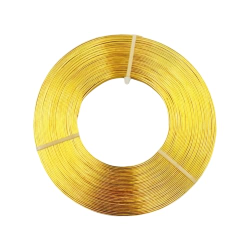 Woalopted Aluminiumdraht Für Bastelbedarf,Farbiger Flacher Aluminium Draht Formbar - Handmade Schmuck Draht Deko Für Perlen Häkeln Strickaccessoires Ohrringe Armbänder von Woalopted