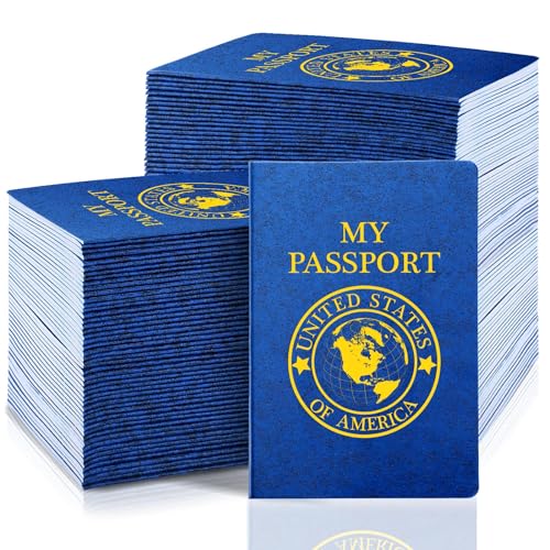 Woanger Reisepass-Notizbuch, blau, blanko, 100 Stück, 10 x 14 cm, Play Fake Passport, Reisetagebuch für Kinder, World Travel Woanger Reisepass-Notizbuch, blau, blanko, 100 Stück, 10 x 14 cm, Play Fake Passport, Reisetagebuch für Kinder, World Travel von Woanger