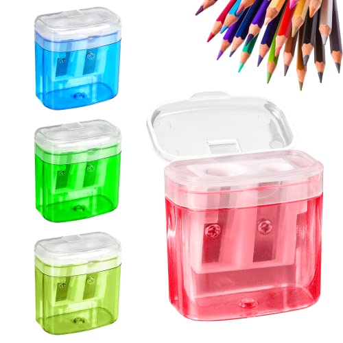 4 Stück Anspitzer Bleistift, Doppelanspitzer Mit Behälter, Anspitzer Dicke Buntstifte für Schule Büro, Zuhause, Bürobedarf 4 Stück Anspitzer Bleistift, Doppelanspitzer Mit Behälter, Anspitzer Dicke Buntstifte für Schule Büro, Zuhause, Bürobedarf von Wodovia