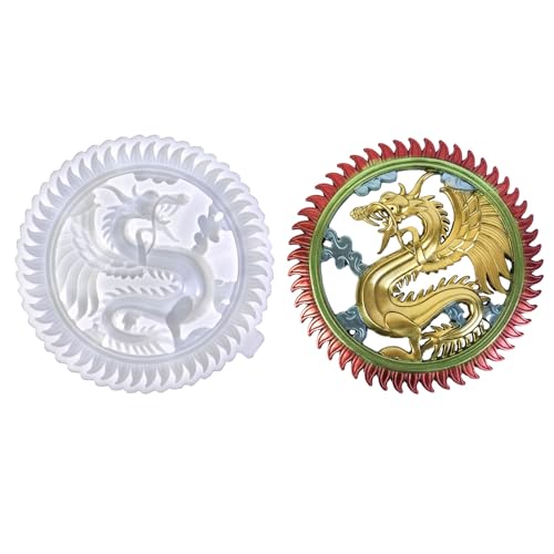 3D-Drachen-Silikonform, Kristall, Epoxidharz, Wanddekoration, halb-stereoskopische Ornamente, Formen für Wohnzimmer von Woedpez
