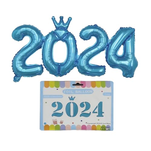 Einzigartiger Folienballon 2024, Neujahrspartys, Ballon-Dekorationen, perfekt für Geburtstage, Hochzeiten, Abschlussfeiern, Hochzeitsfeiern von Woedpez