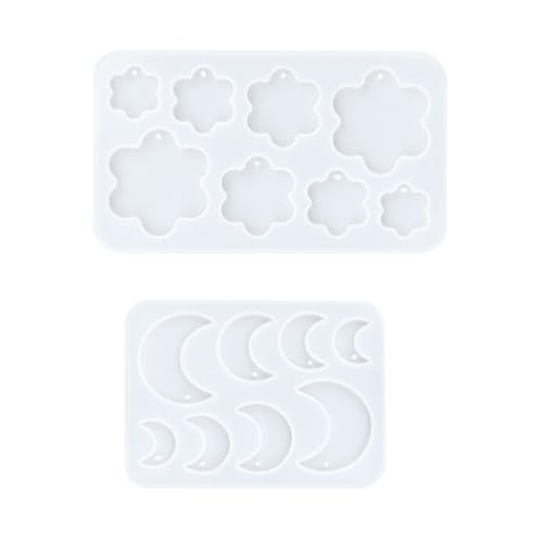 Flexibles Silikonhandwerk für professionelle Mondblumen-Anhänger und Bastelzubehör, flexibles Silikon für Ohrring-Anhänger, 2 Stück von Woedpez