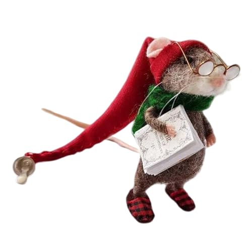 Nadelfilz Modell Weihnachten Cartoon Wolle gefilzt Mäuse Miniaturfigur Puppen für Wohnkultur oder Mottoparty Nadelfilz Modell Weihnachten Cartoon Wolle gefilzt Mäuse Miniaturfigur Puppen für Wohnkultur oder Mottoparty von Woedpez