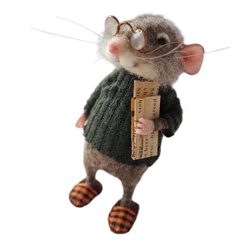 Nadelfilz Modell Weihnachten Cartoon Wolle gefilzt Mäuse Miniaturfigur Puppen für Wohnkultur oder Mottoparty Nadelfilz Modell Weihnachten Cartoon Wolle gefilzt Mäuse Miniaturfigur Puppen für Wohnkultur oder Mottoparty von Woedpez
