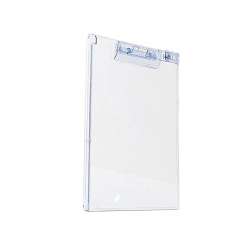 Transparentes Klemmbrett mit Stiftclip und Messlineal, Ständer, Größe Stehendes Klemmbrett, 32,8 x 22,9 cm, Schreibbrett für Büro, Metall-Klemmbrett von Woedpez