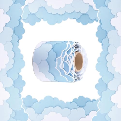 Wandaufkleber mit Wolkenmassenbordüre, 10 m lang, Pinnwand-Bordüre, Aufkleber für Kreidetafel, Pinnwand, Dekoration, Kinderzimmer, kreative Wand Wandaufkleber mit Wolkenmassenbordüre, 10 m lang, Pinnwand-Bordüre, Aufkleber für Kreidetafel, Pinnwand, Dekoration, Kinderzimmer, kreative Wand von Woedpez