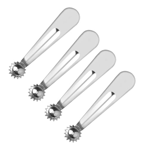 Woedpez 4-teiliges Edelstahl-Tomatenentkerner-Set, Erdbeer-Huller-Set für effizientes Entfernen von Obst und Gemüse, Küchenutensilien, Lebensmittelqualität, Edelstahl, Huller Woedpez 4-teiliges Edelstahl-Tomatenentkerner-Set, Erdbeer-Huller-Set für effizientes Entfernen von Obst und Gemüse, Küchenutensilien, Lebensmittelqualität, Edelstahl, Huller von Woedpez