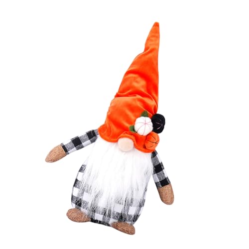 Woedpez Festliche Zwerge, Puppe, Kürbisblatt, Herbsternte, Erntedankfest, Dekoration, weicher Plüschstoff, Zwerge, Figur, Ornament, Schreibtisch-Dekoration von Woedpez